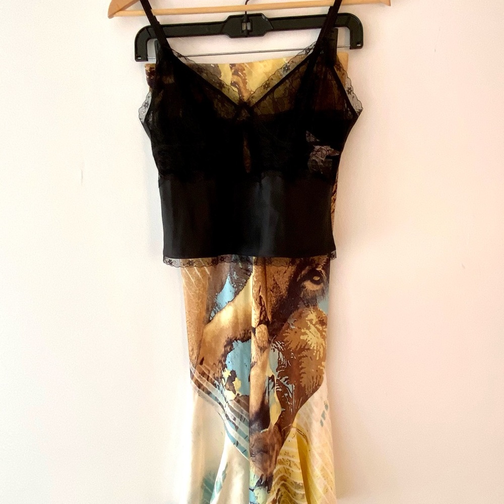 RARE, COLLECTOR’S EUC ROBERTO CAVALLI SILK TROPICAL FITTED FISHTAIL SKIRT - Picture 10 of 16